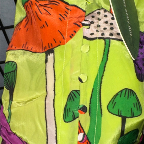 ✨ Farm Rio Lime Mushrooms Midi Dress – Size XS ✨ - Picture 8 of 9